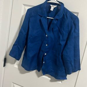 Talbots iris linen coal blue, size 8